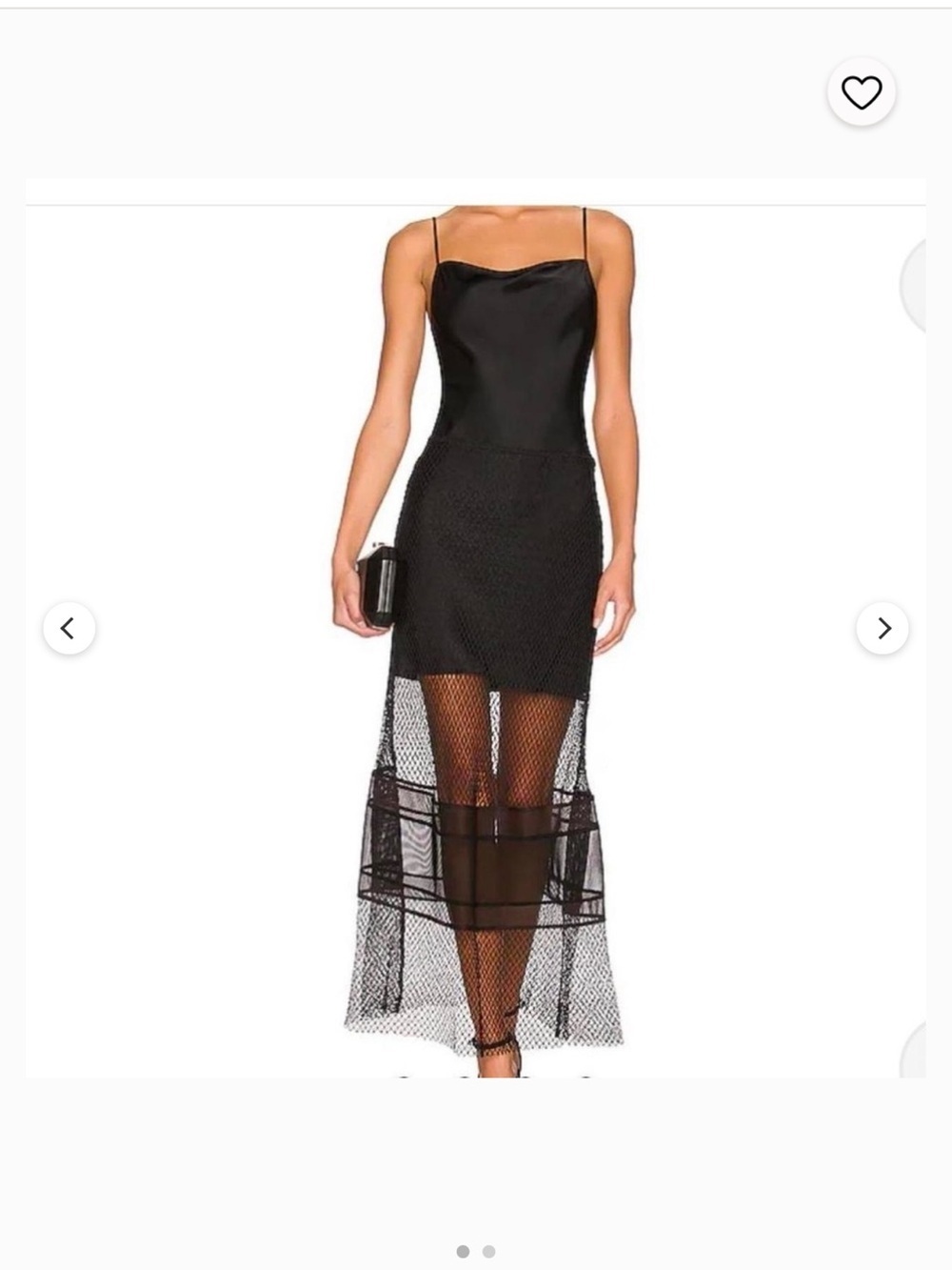 Helmut Lang Black lace mesh Slip dress